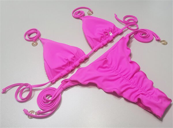 pink sequin bikini sets for women